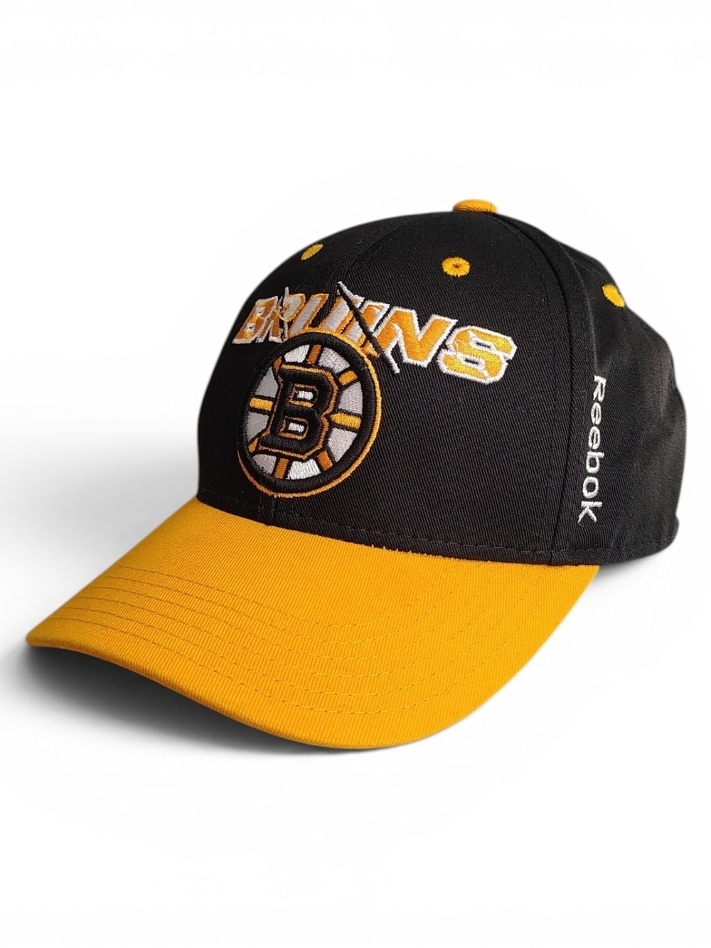 Reebok Boston Bruins NHL Hockey Youth Black Yellow Adjustable Snapback Cap
